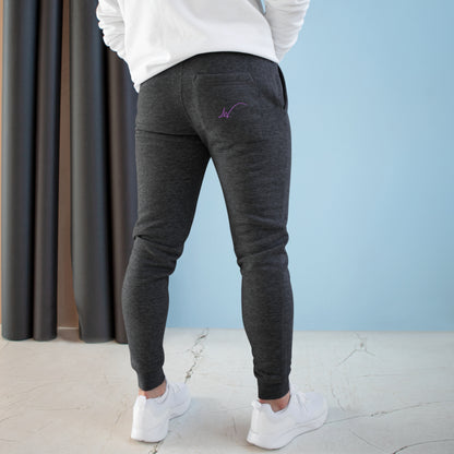 Lion Works His or Hers Joggers Purple Logo