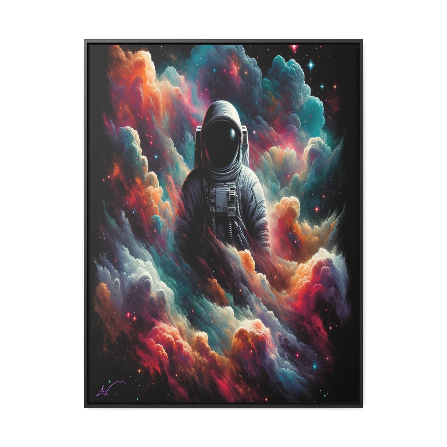 Cosmic Voyager: Amidst Nebula Dreams Canvas