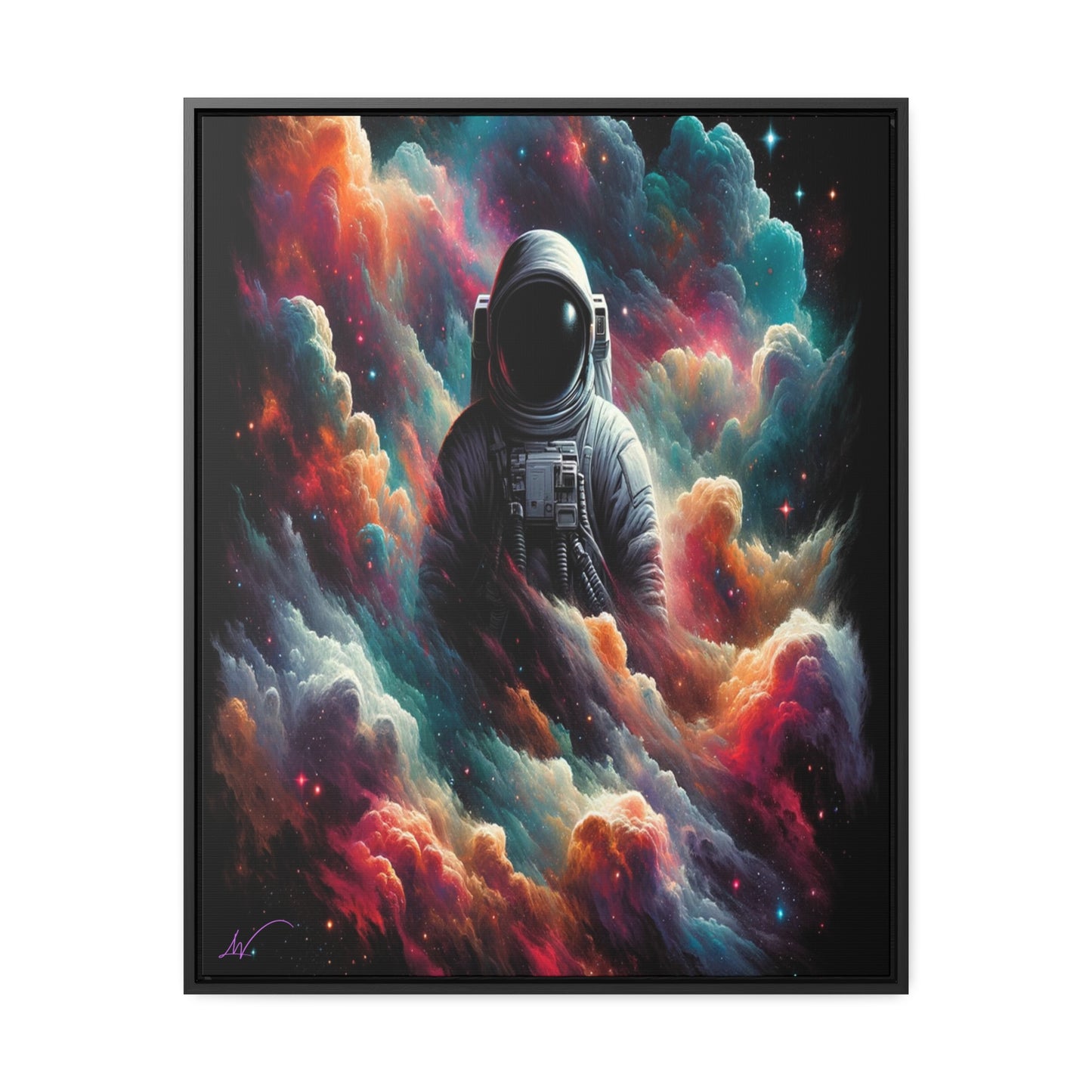 Cosmic Voyager: Amidst Nebula Dreams Canvas