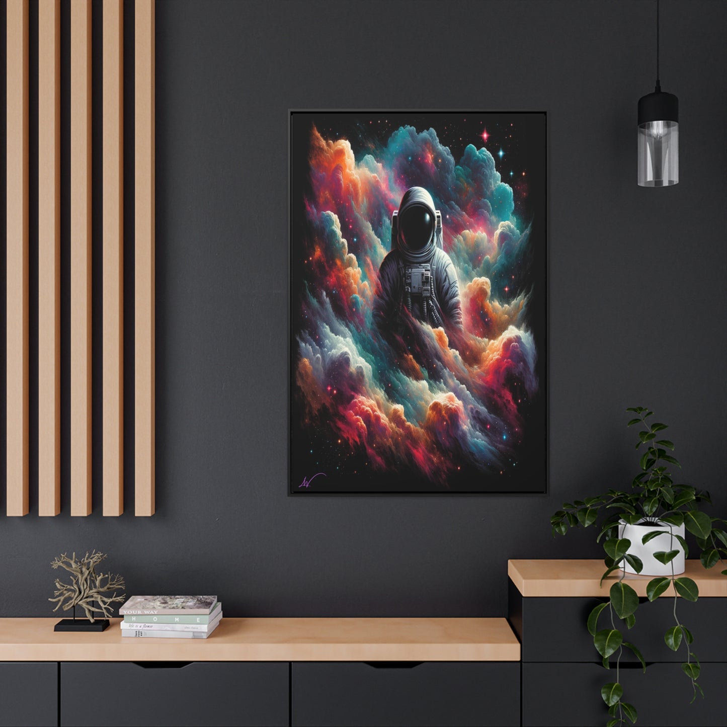 Cosmic Voyager: Amidst Nebula Dreams Canvas