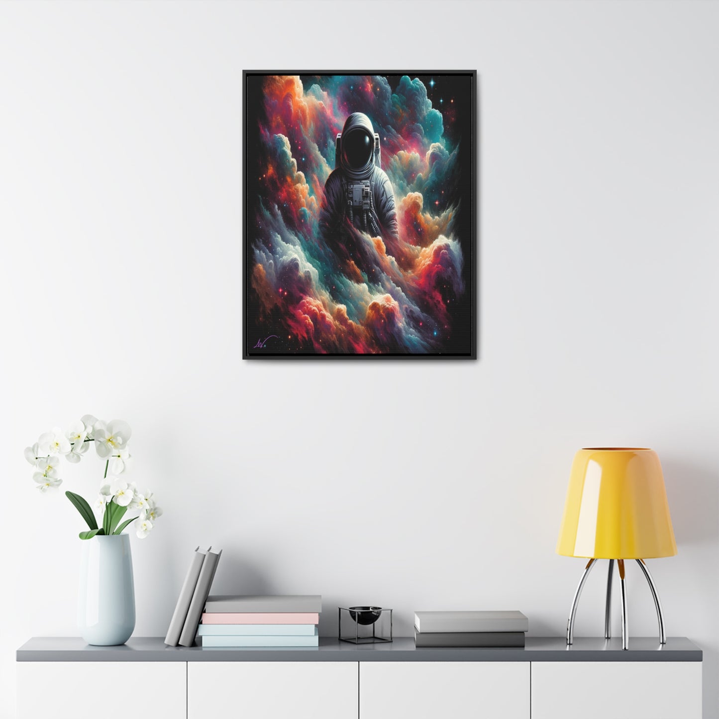 Cosmic Voyager: Amidst Nebula Dreams Canvas