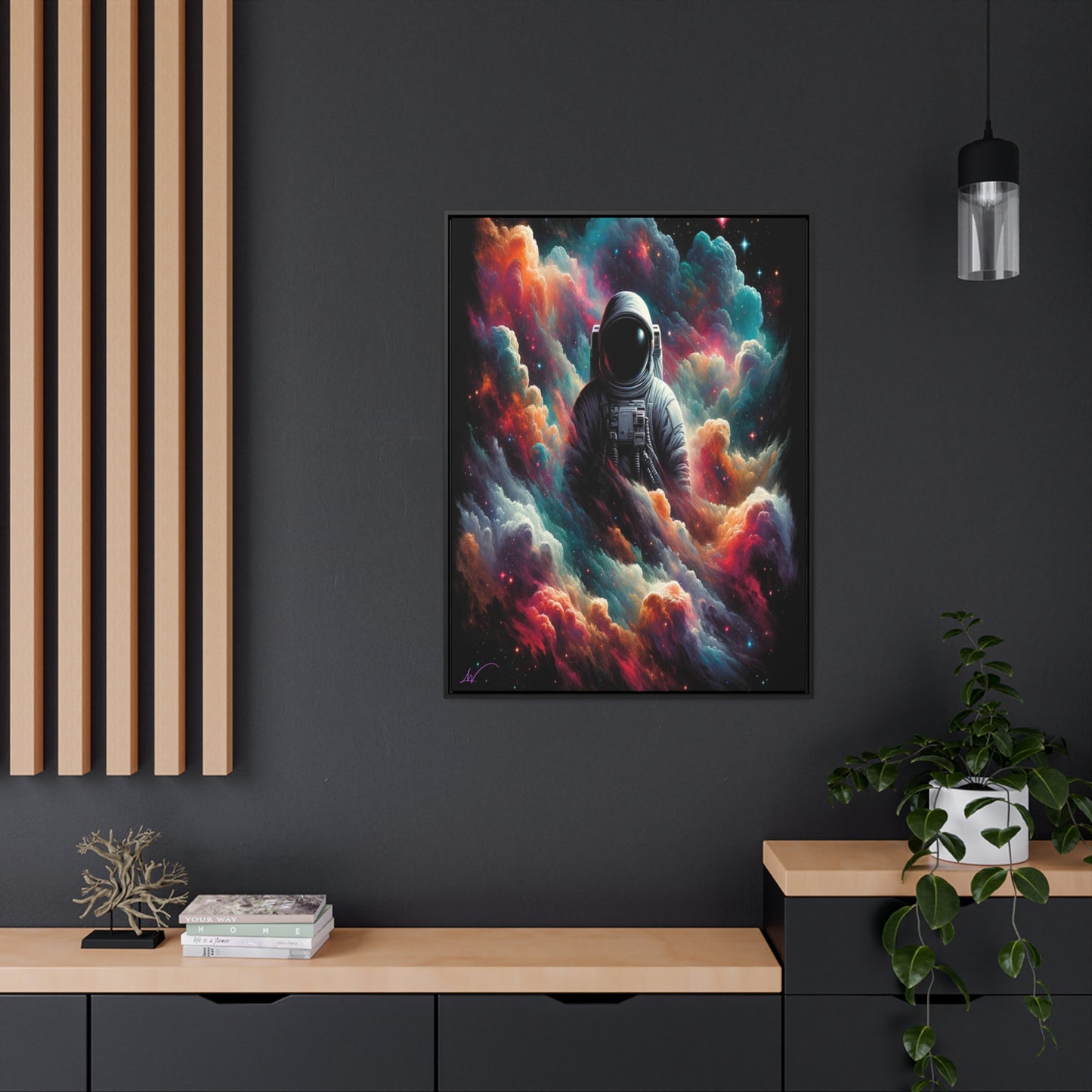 Cosmic Voyager: Amidst Nebula Dreams Canvas