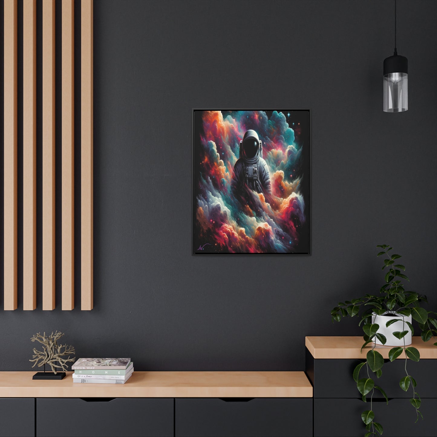 Cosmic Voyager: Amidst Nebula Dreams Canvas