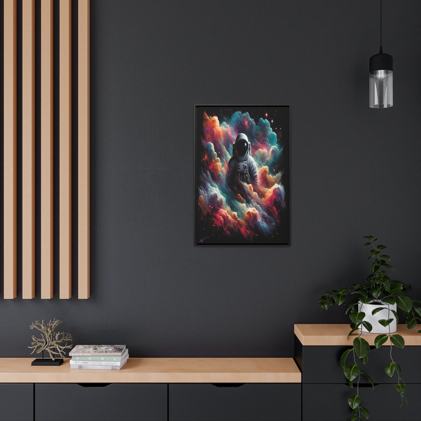 Cosmic Voyager: Amidst Nebula Dreams Canvas