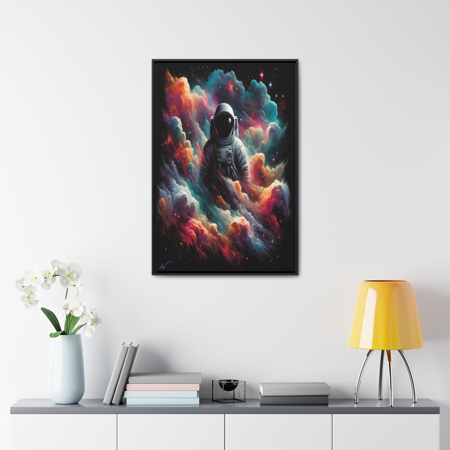 Cosmic Voyager: Amidst Nebula Dreams Canvas