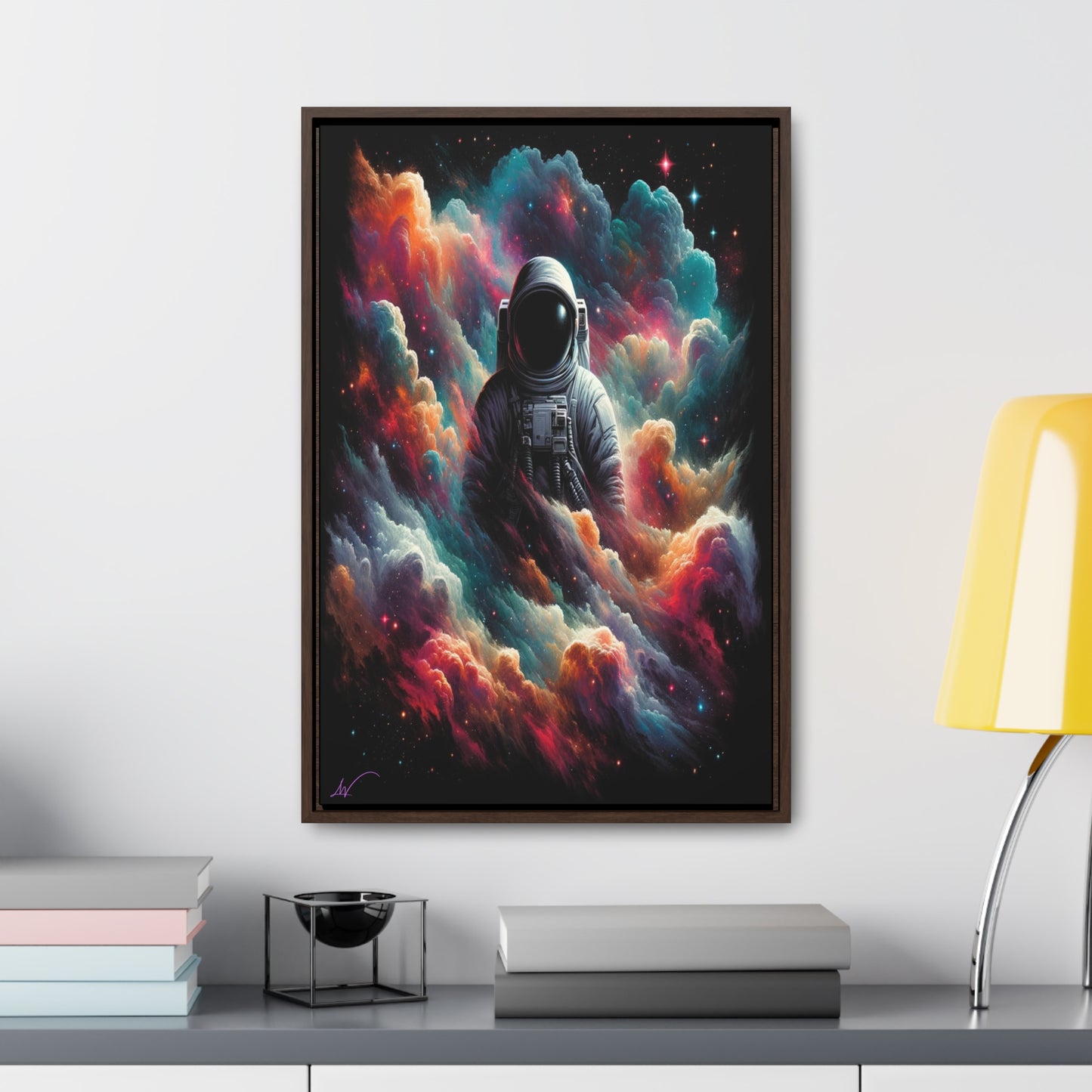 Cosmic Voyager: Amidst Nebula Dreams Canvas